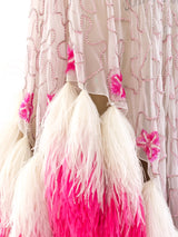 Feather Trimmed Chiffon Poncho Jacket arcadeshops.com