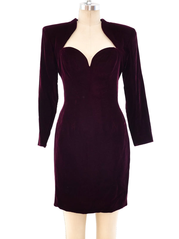 Vicky Tiel Velvet Bustier Dress Dress arcadeshops.com