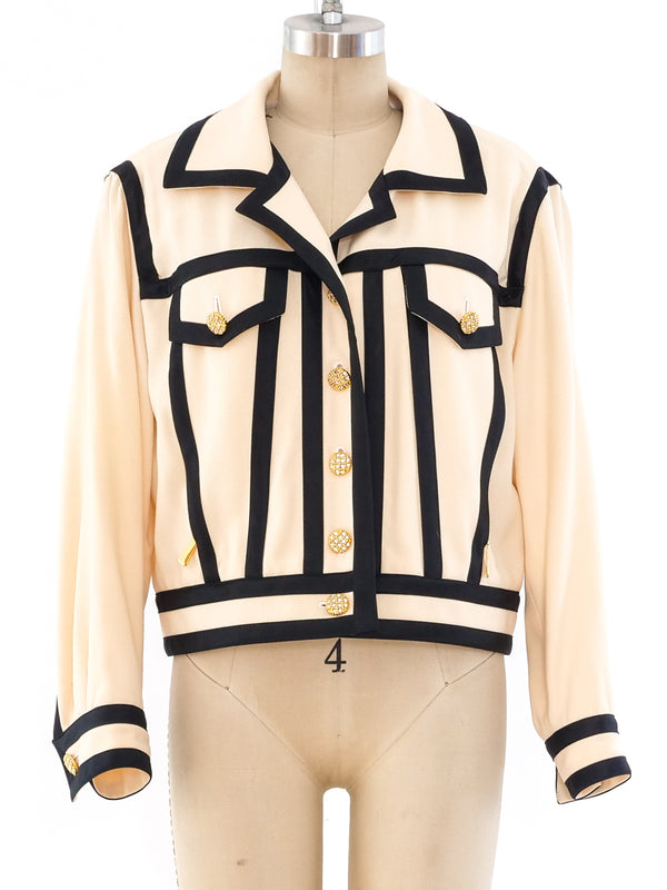 Escada Ribbon Trimmed Cropped Jacket Jacket arcadeshops.com