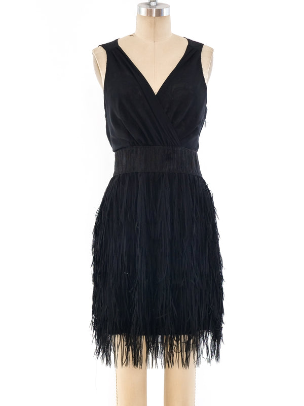 Balenciaga Fringed Silk Dress Dress arcadeshops.com