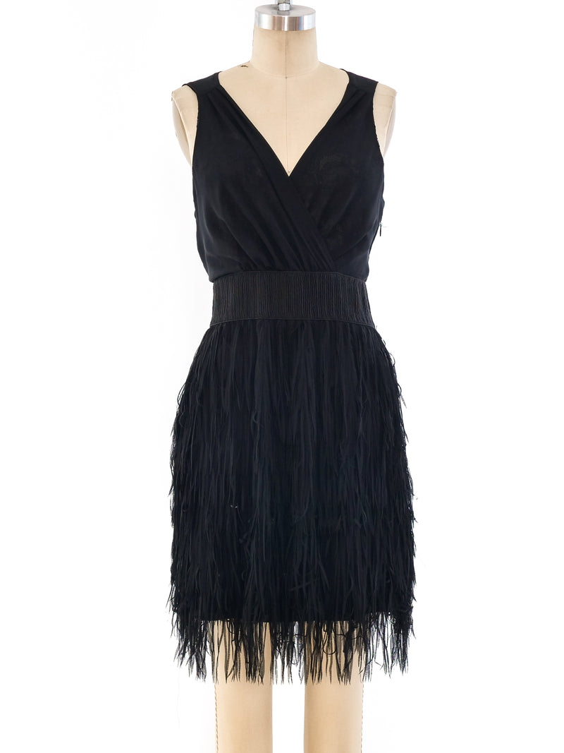 Balenciaga Fringed Silk Dress Dress arcadeshops.com