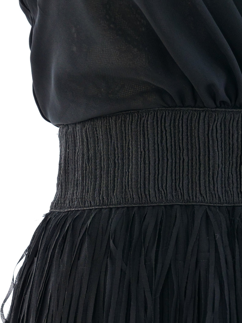 Balenciaga Fringed Silk Dress Dress arcadeshops.com