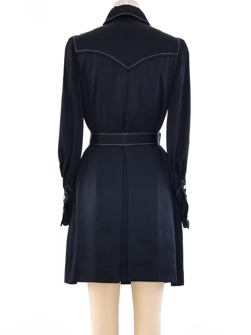 1960's Satin Shirt Dress Dress arcadeshops.com