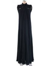 Pauline Trigere Embellished Silk Gown Dress arcadeshops.com