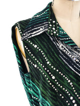 Pauline Trigere Embellished Maxi Dress Dress arcadeshops.com
