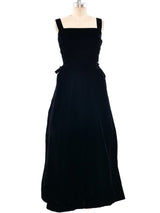 1950's Black Velvet Gown Dress arcadeshops.com