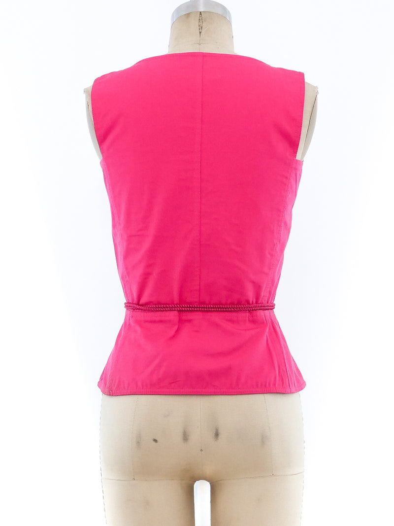 Yves Saint Laurent Fuchsia Bustier Top Top arcadeshops.com