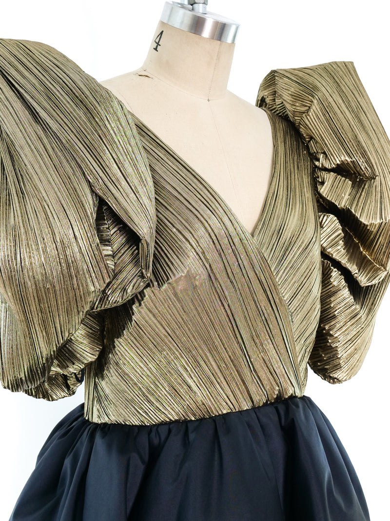 Sculptural Bodice Tiered Gown Dress arcadeshops.com