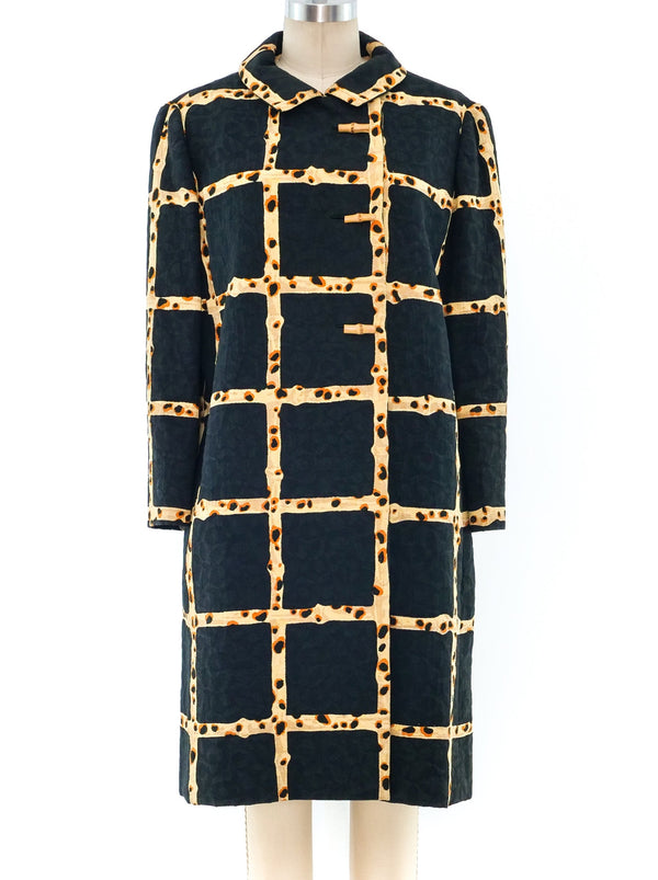 Donald Brooks Bamboo Print Coat Outerwear arcadeshops.com