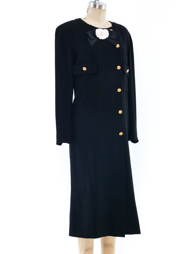 Chanel Crepe Coat Dress Dress arcadeshops.com