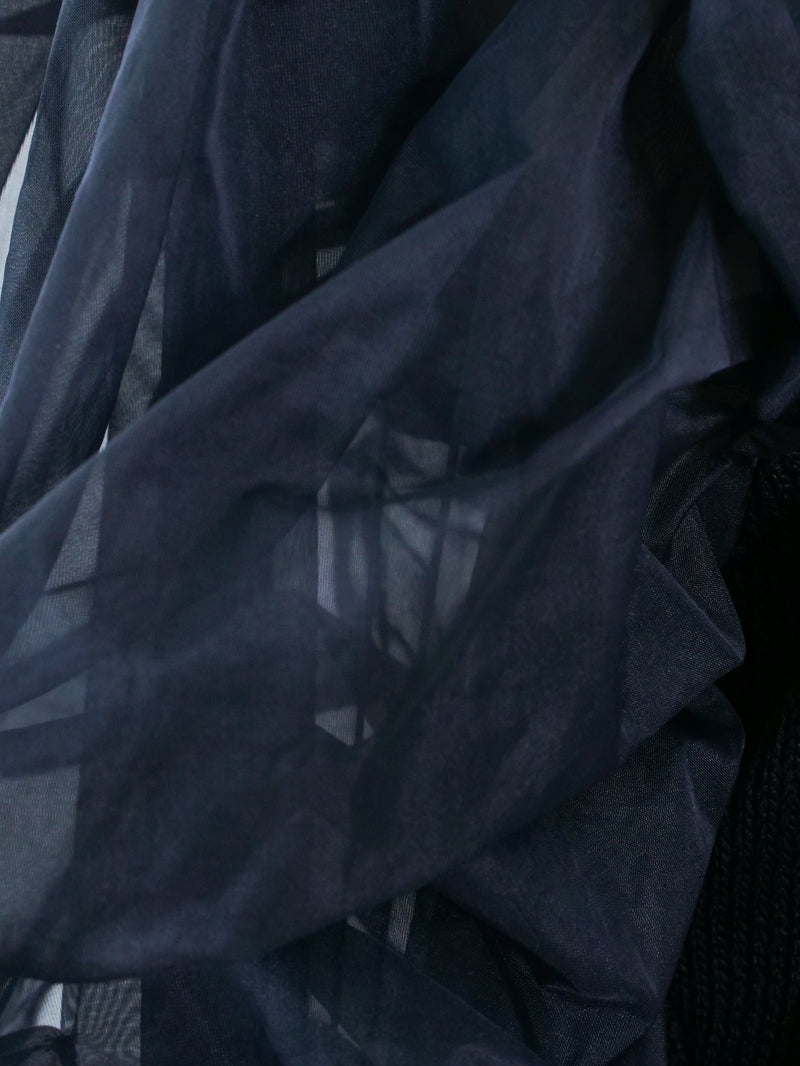 Organza Balloon Sleeve Sweater Top arcadeshops.com