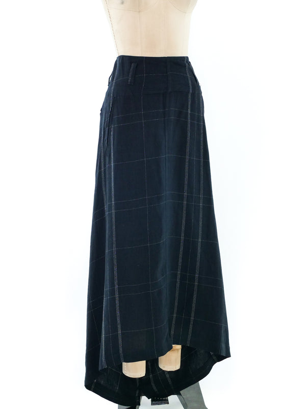 Yohji Yamamoto Plaid Skirt Bottom arcadeshops.com