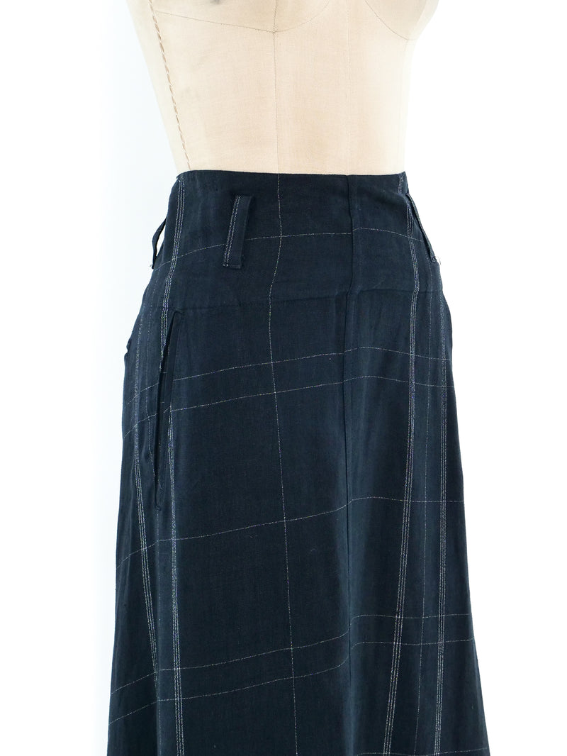 Yohji Yamamoto Plaid Skirt Bottom arcadeshops.com