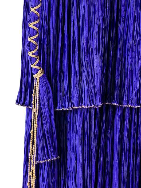 Mary McFadden Plisse Pleated Tiered Dress Dress arcadeshops.com