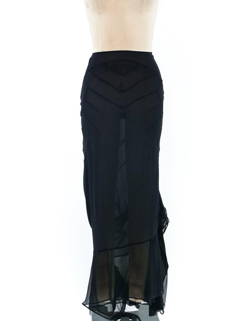Dolce and Gabbana Silk Chiffon Skirt Bottom arcadeshops.com
