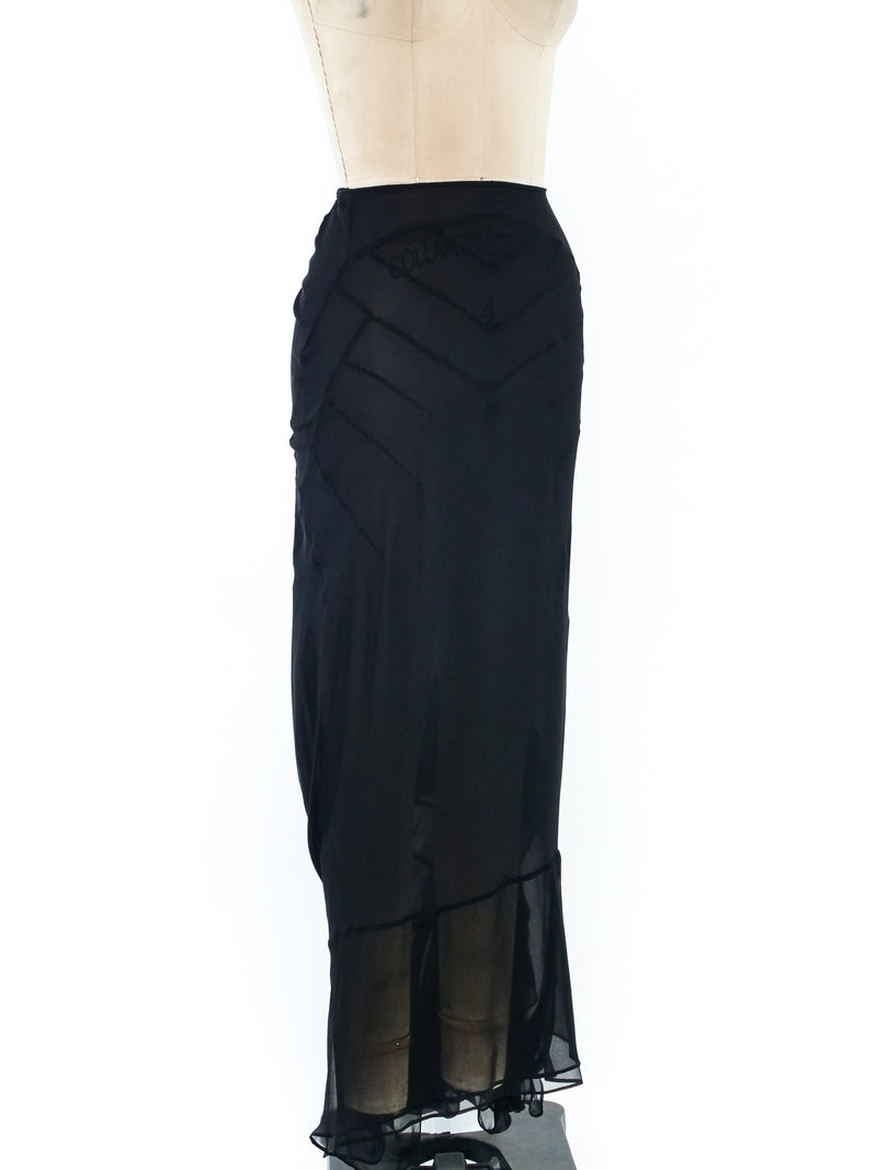 Dolce and Gabbana Silk Chiffon Skirt Bottom arcadeshops.com