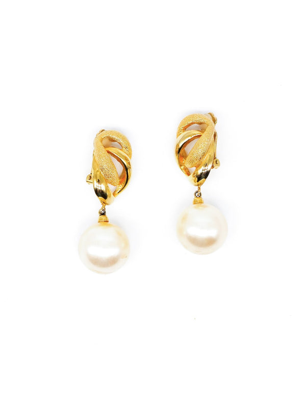Pearl Bead Drop Earrings Accessory arcadeshops.com