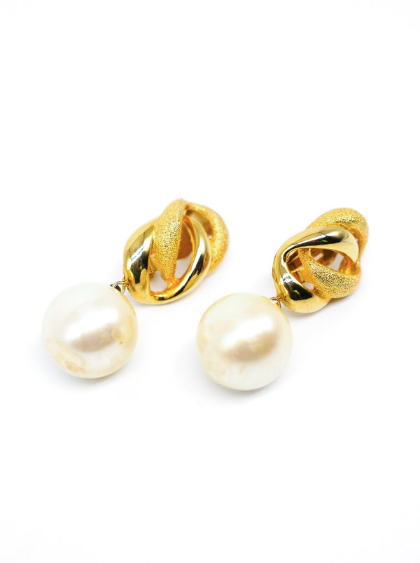 Pearl Bead Drop Earrings Accessory arcadeshops.com