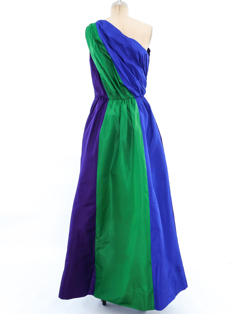 Givenchy Colorblock Taffeta Gown Dress arcadeshops.com
