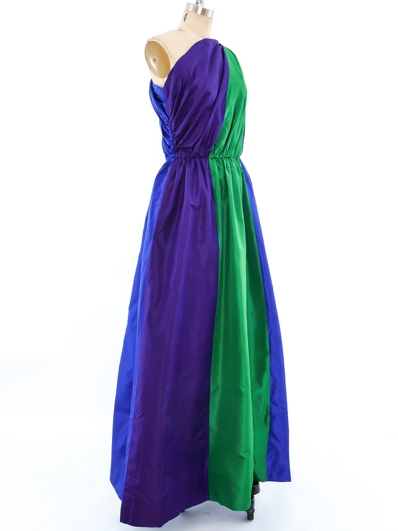 Givenchy Colorblock Taffeta Gown Dress arcadeshops.com