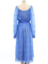 Richilene Metallic Stripe Silk Dress Dress arcadeshops.com