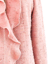 Chanel Pink Ruffle Tweed Suit Suit arcadeshops.com