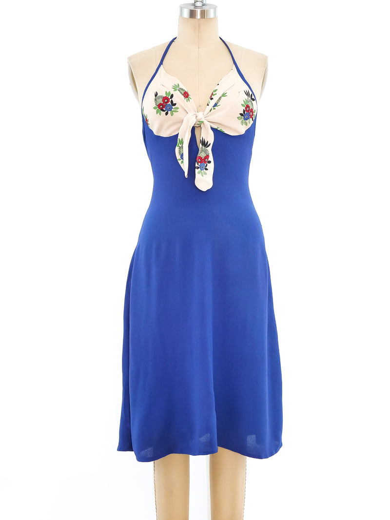 Ossie Clark Crepe Halter Dress Dress arcadeshops.com
