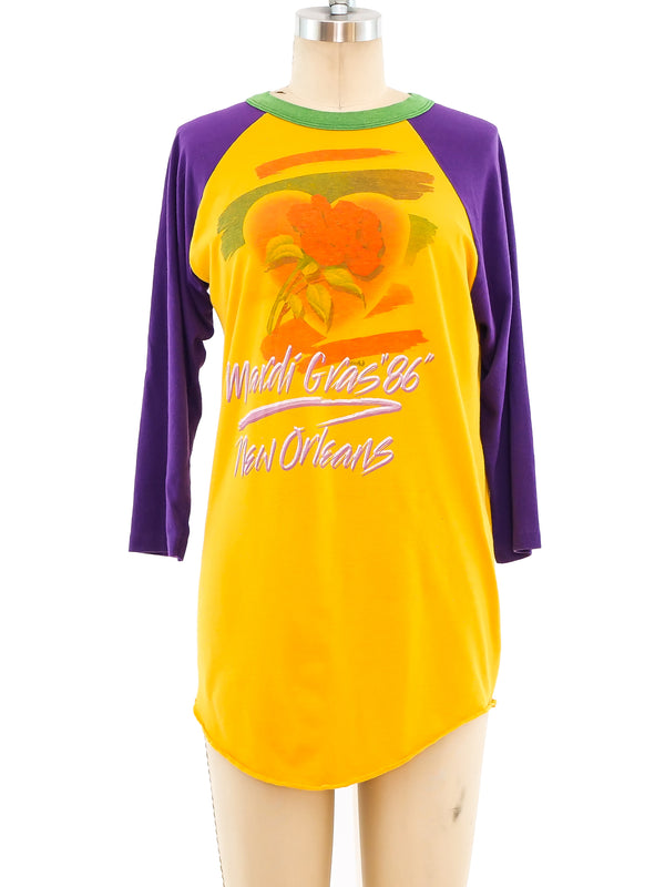 Mardi Gras Colorblock Raglan Tee T-shirt arcadeshops.com