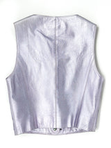 Chanel Metallic Leather Vest Jacket arcadeshops.com