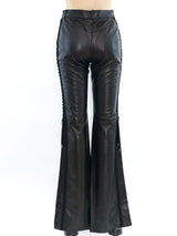 Christian Dior Lace Up Leather Pants Bottom arcadeshops.com