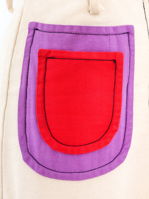 Colorblock Patch Pocket Maxi Skirt Bottom arcadeshops.com