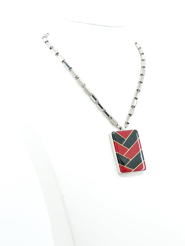 Lanvin Enamel Pendant Necklace Accessory arcadeshops.com