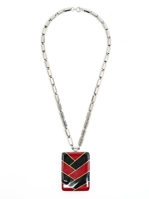 Lanvin Enamel Pendant Necklace Accessory arcadeshops.com