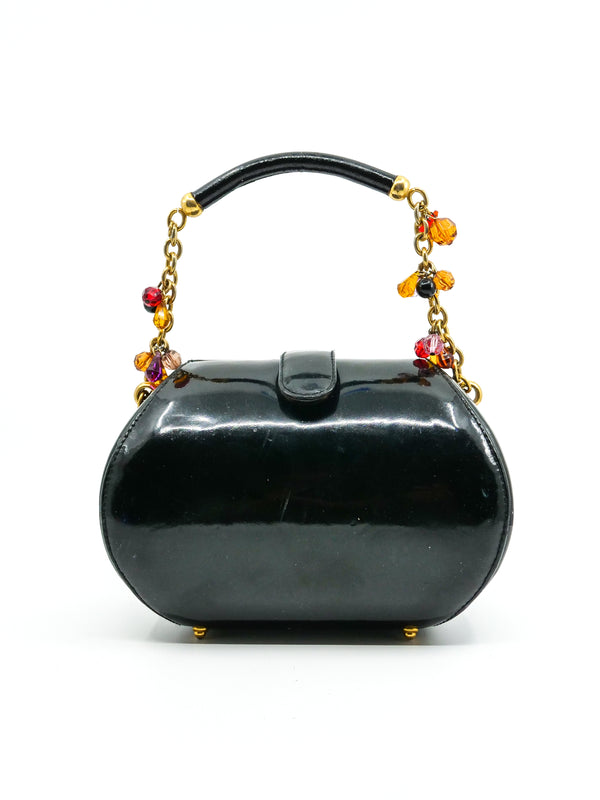 Patent Beaded Handle Bag Accessory arcadeshops.com
