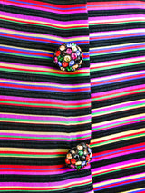 Victor Costa Rainbow Striped Jacket Jacket arcadeshops.com