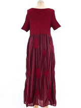 Corrugated Pleat and Cotton Gauze Maxi Dress Dress arcadeshops.com