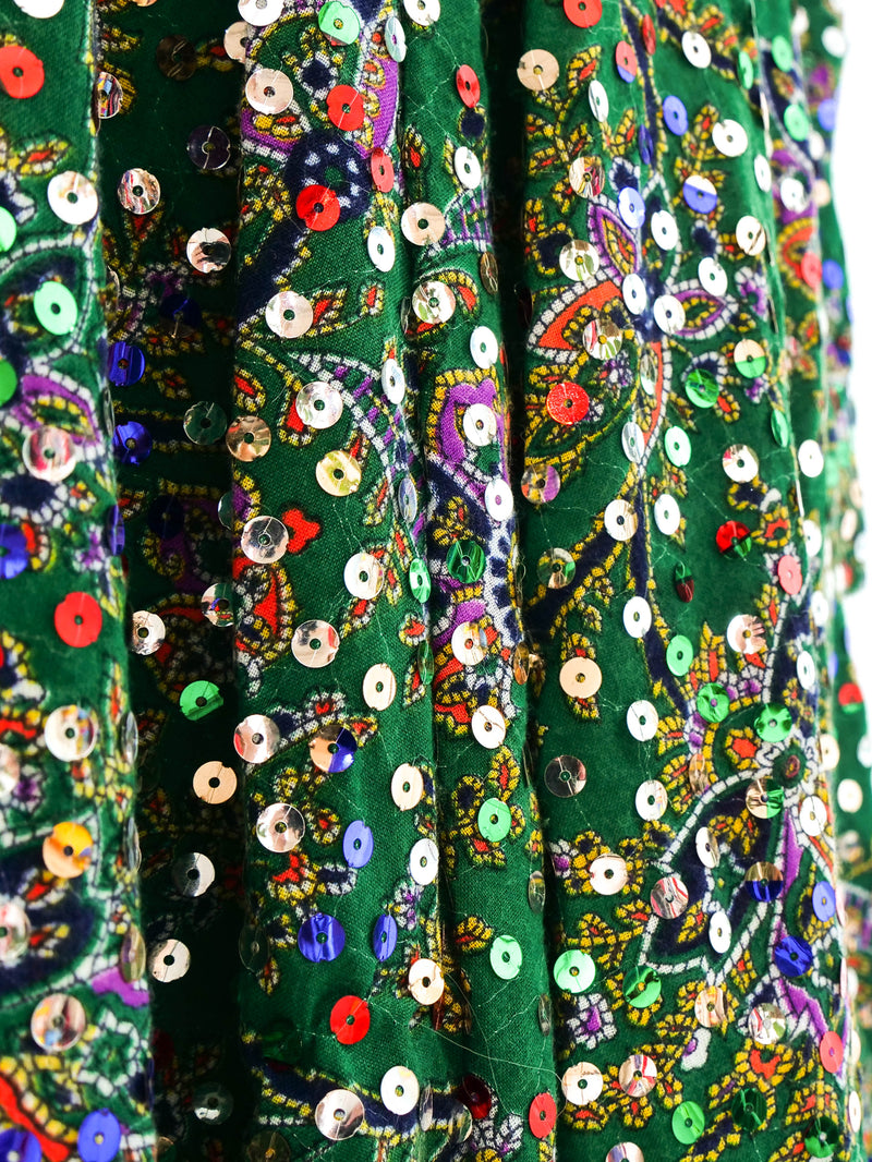 Victor Costa Sequin Embellished Paisley Dress Dress arcadeshops.com