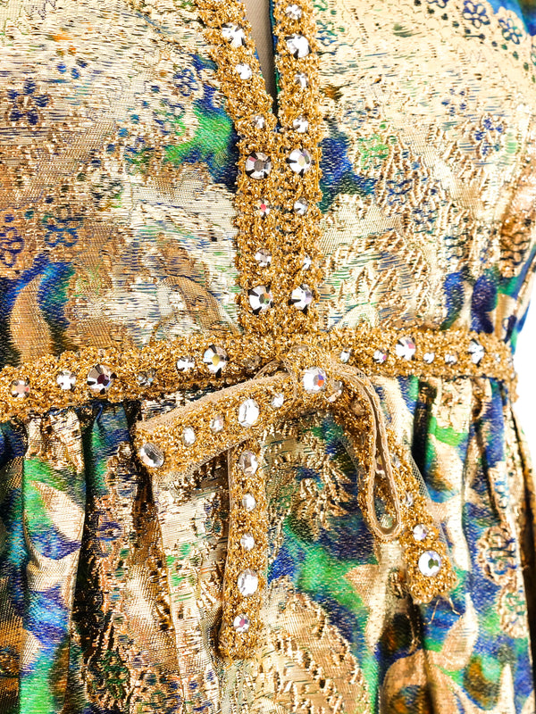 Malcolm Starr Metallic Brocade Gown Dress arcadeshops.com
