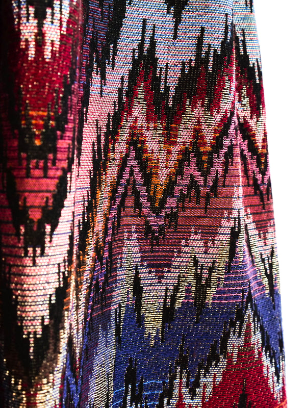 Rizkallah Metallic Rainbow Brocade Maxi Dress Dress arcadeshops.com