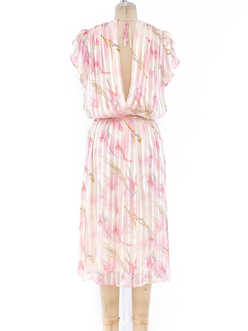 Pastel Silk Floral Dress Dress arcadeshops.com