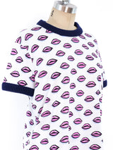 Prada Lip Print Tshirt Top arcadeshops.com