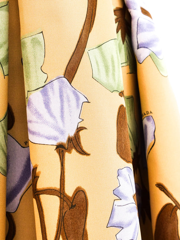 Prada Floral Fit and Flare Dress Dress arcadeshops.com