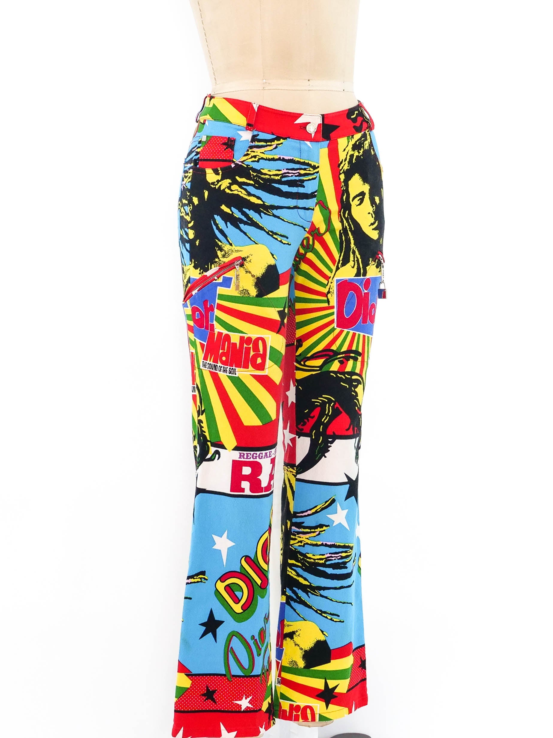 Christian Dior Rasta Print Jeans