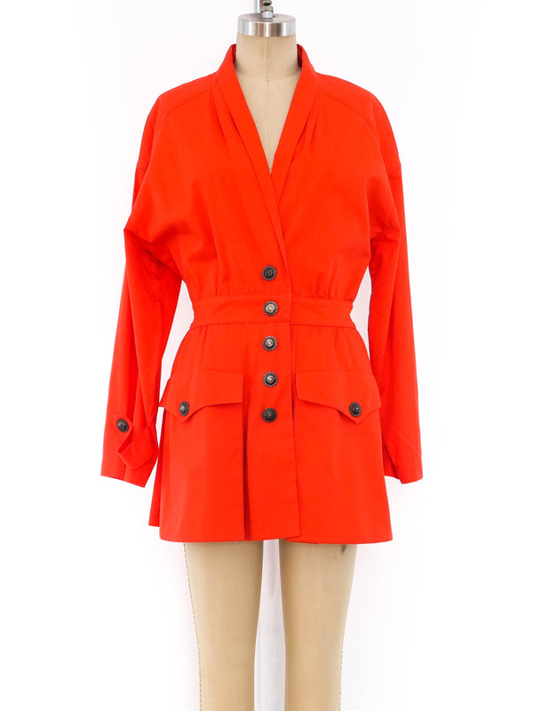 Karl Lagerfeld Orange Coat Dress Dress arcadeshops.com