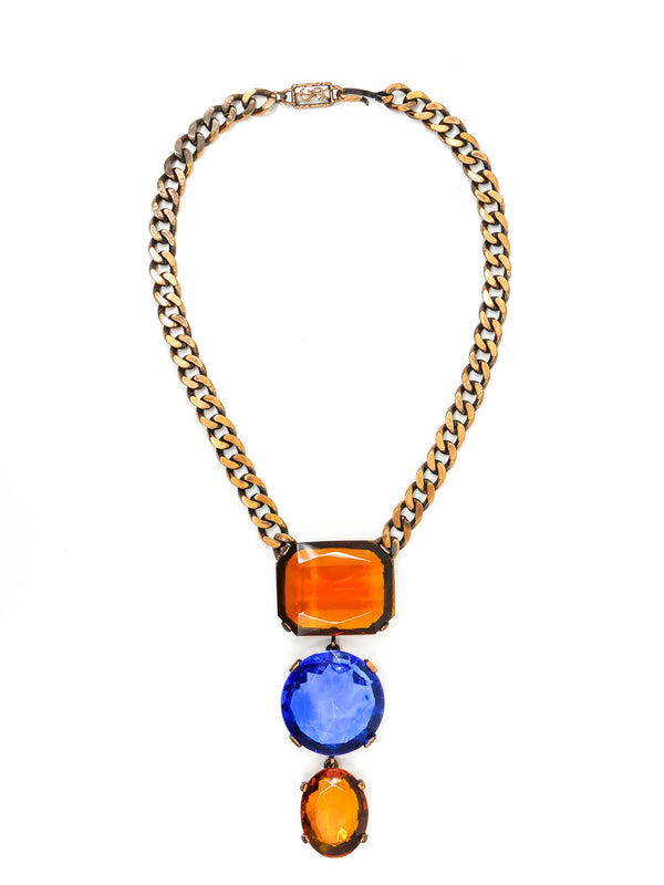 Yves Saint Laurent Crystal Drop Necklace Accessory arcadeshops.com