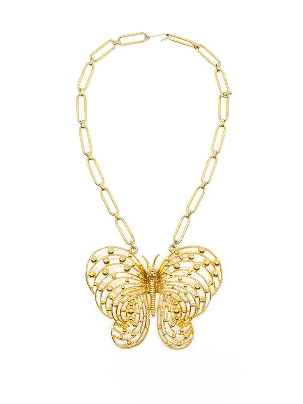 Butterfly Pendant Necklace Accessory arcadeshops.com