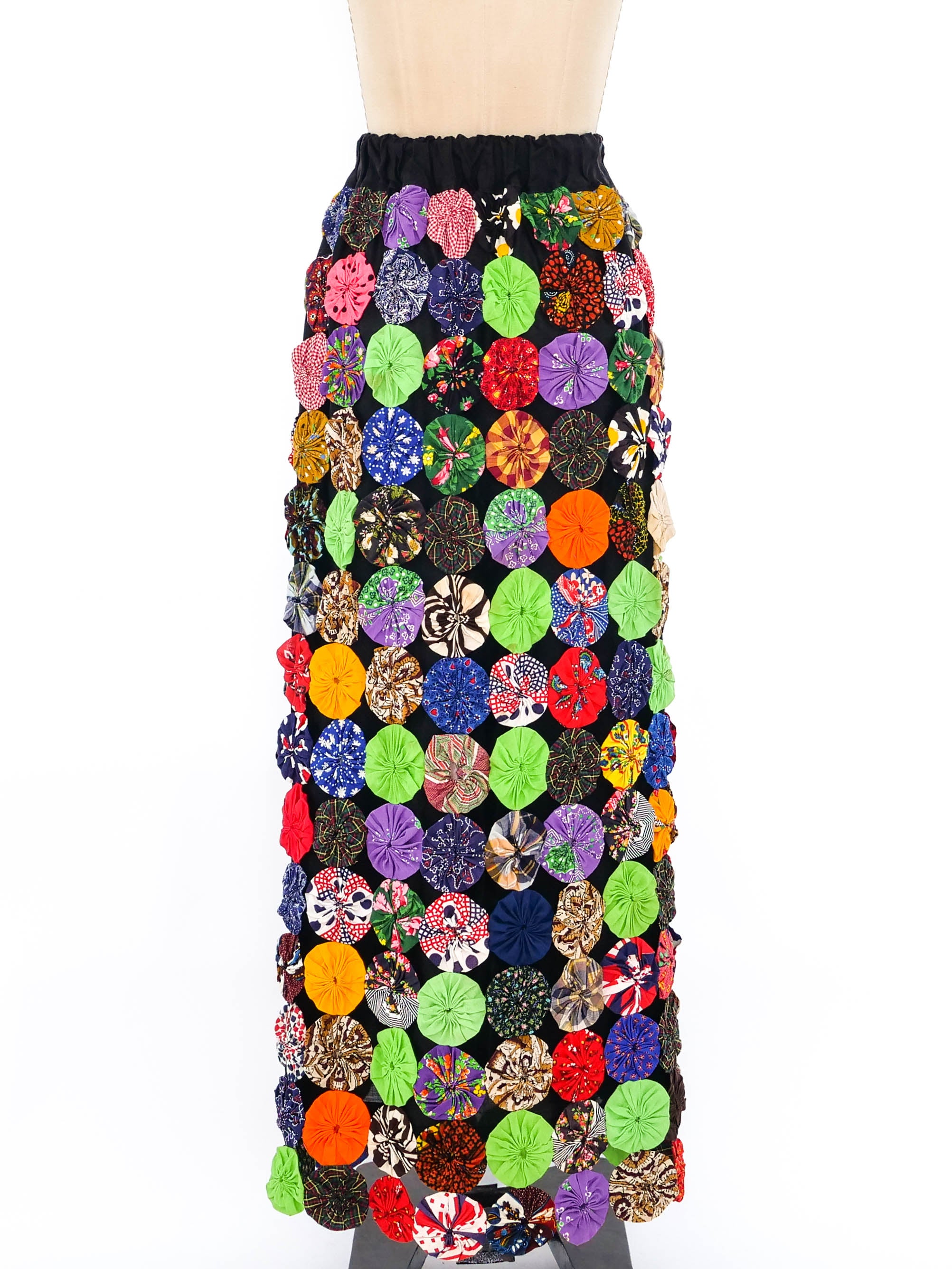 限定AMERI LIBERTY PATCHWORK BLK SKIRT LIBERTY PATCHWORK BLK SKIRT