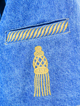Tassel Embroidered Denim Jacket Jacket arcadeshops.com