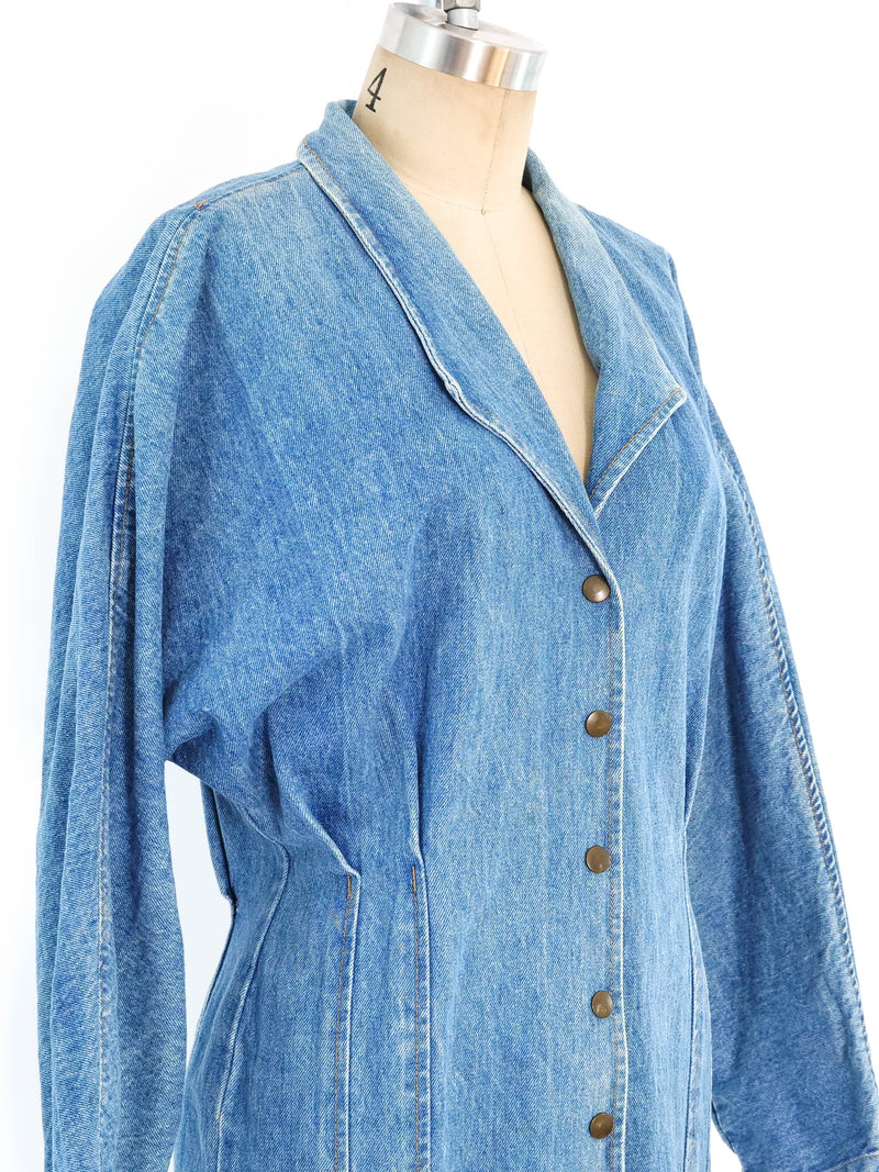 Denim Coat Dress Dress arcadeshops.com