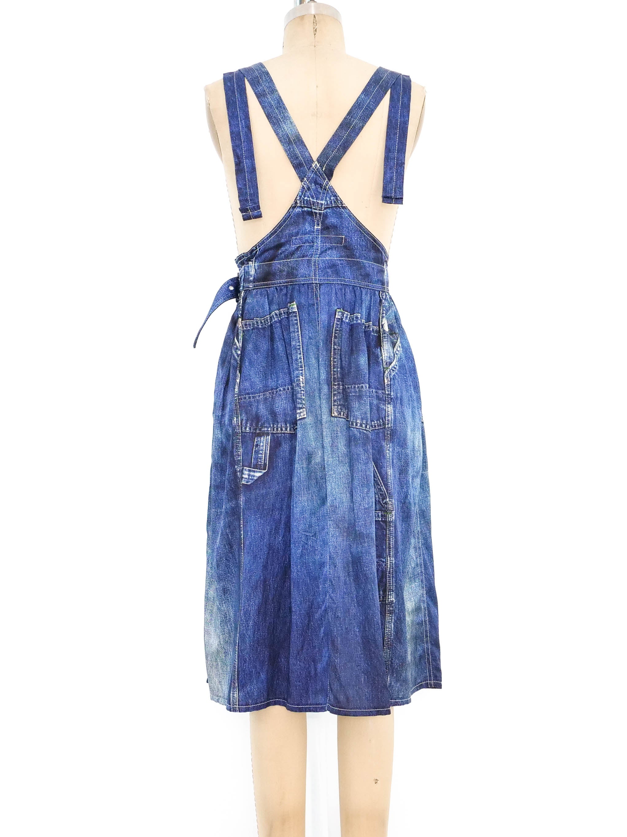 Comme des Garcons Denim Printed Jumper Dress